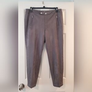 Gray Straight Leg Pull On Pants